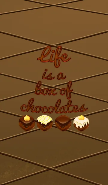 [LINE着せ替え] 人生はチョコレートの箱でありますの画像1