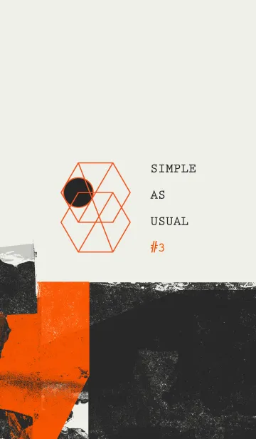 [LINE着せ替え] orange ＆ grey / simple as usual #3の画像1