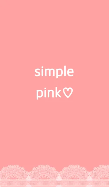 [LINE着せ替え] simple pink laceの画像1