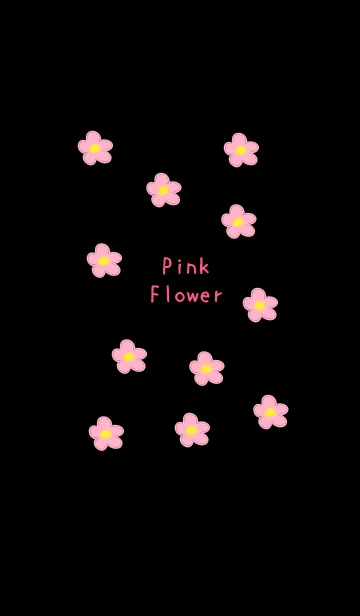 [LINE着せ替え] ピンク花の画像1