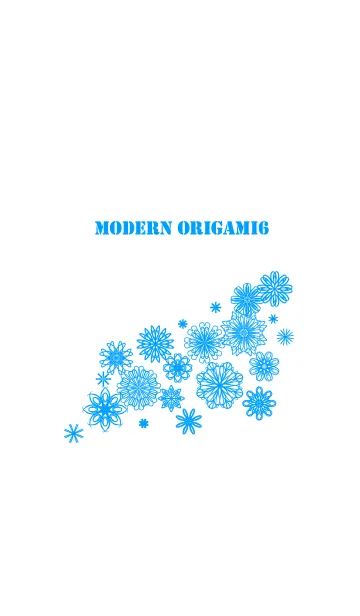 [LINE着せ替え] Modern Origami6 Little Blue Flowersの画像1