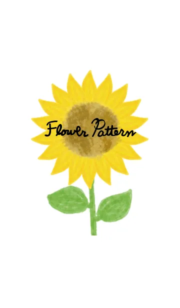 [LINE着せ替え] お花パターン4-水彩画-の画像1