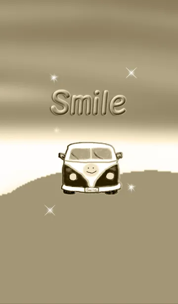 [LINE着せ替え] スマイルカー。車(セピア調)の画像1