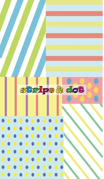 [LINE着せ替え] stripe ＆ dot (ストライプとドット柄)の画像1