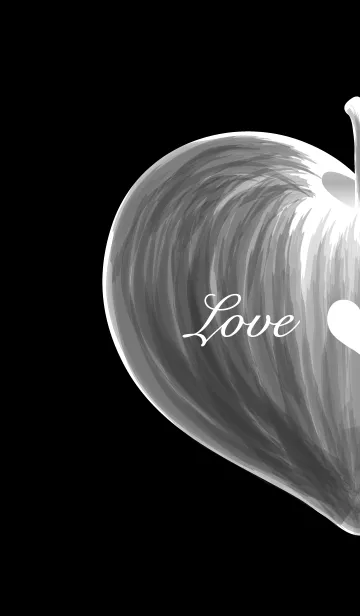 [LINE着せ替え] Love♥Apple 黒の画像1