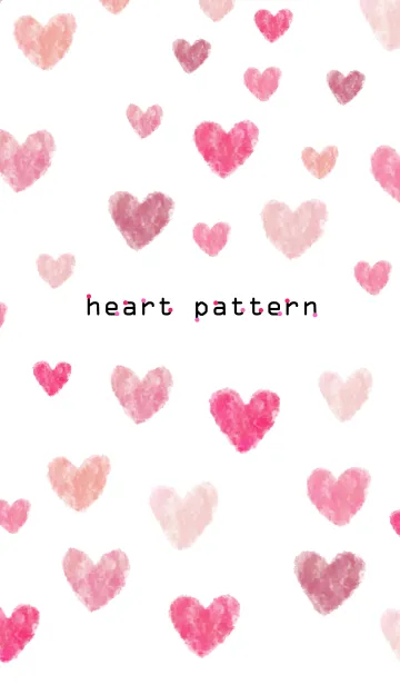 [LINE着せ替え] ハートパターン8-水彩画-の画像1