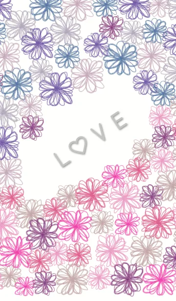 [LINE着せ替え] 花LOVE5-水彩画-の画像1