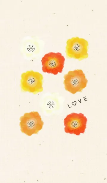 [LINE着せ替え] ポピーLOVE2-水彩画-の画像1