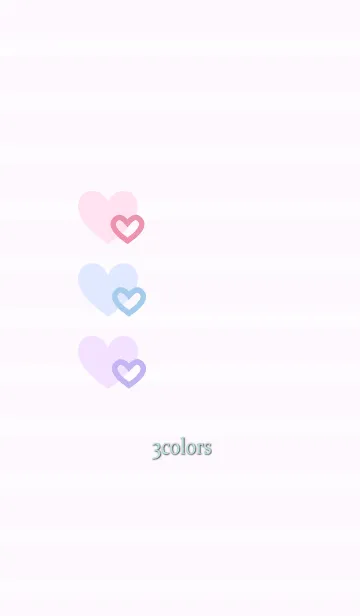 [LINE着せ替え] 3colors heart ringの画像1