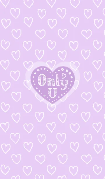 [LINE着せ替え] オンリー・ユー in lavender heartの画像1