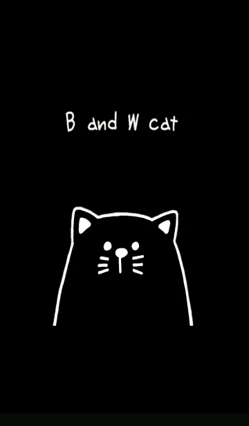 [LINE着せ替え] B and W catの画像1