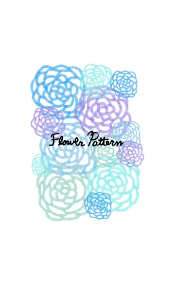 [LINE着せ替え] お花パターン3-水彩画-の画像1