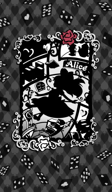 [LINE着せ替え] ❤シルエット・アリス【不思議の国】の画像1