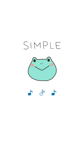 [LINE着せ替え] ゆるい手書きカエルのシンプル着せ替えの画像1