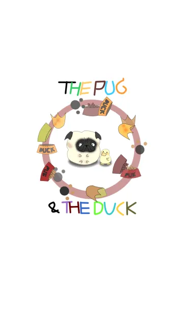 [LINE着せ替え] THE PUG ＆ THE DUCKの画像1
