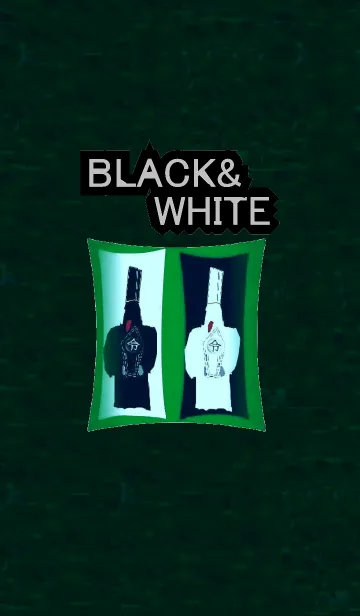 [LINE着せ替え] Black ＆ White in darkの画像1