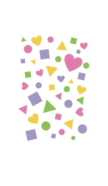 [LINE着せ替え] まるさんかくしかくはーとの画像1