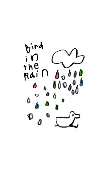 [LINE着せ替え] 雨の中の鳥の画像1