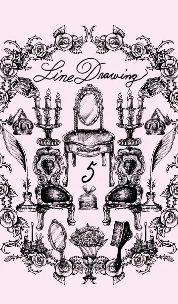 [LINE着せ替え] Line drawing5の画像1