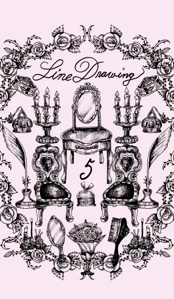Line drawing5のLINE着せ替え
