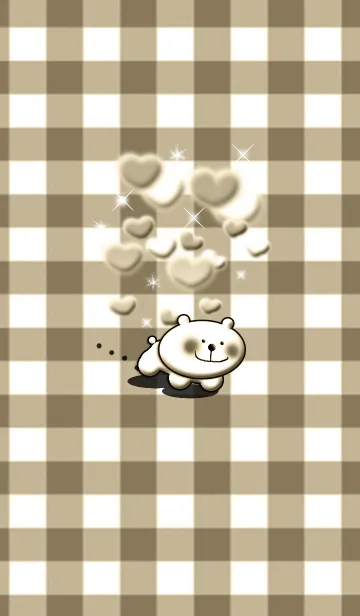 [LINE着せ替え] 白熊？がハートをお届け。(セピア調)の画像1