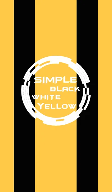 [LINE着せ替え] Simple Black White Yellow (Nice Day)の画像1
