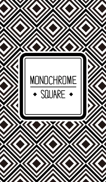 [LINE着せ替え] シンプルモノクロ-四角-の画像1