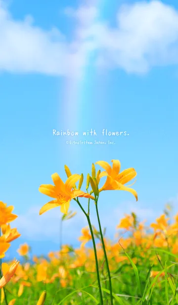[LINE着せ替え] Rainbow with Flowersの画像1
