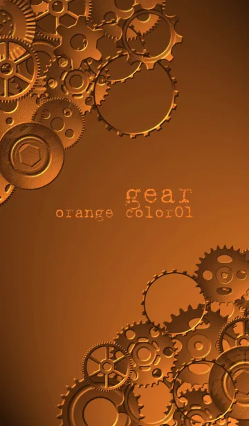 [LINE着せ替え] 歯車 オレンジ01(gear orange01)の画像1