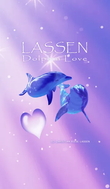 [LINE着せ替え] ラッセン「Dolphin Love」の画像1