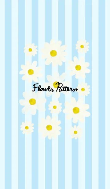 お花パターン7-水彩画-のLINE着せ替え