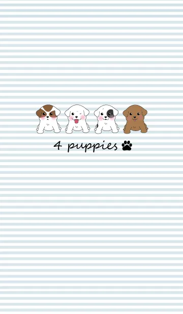 [LINE着せ替え] 4 Puppiesの画像1