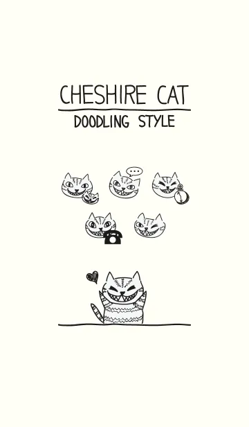 チェシャ猫 落書き風のLINE着せ替え