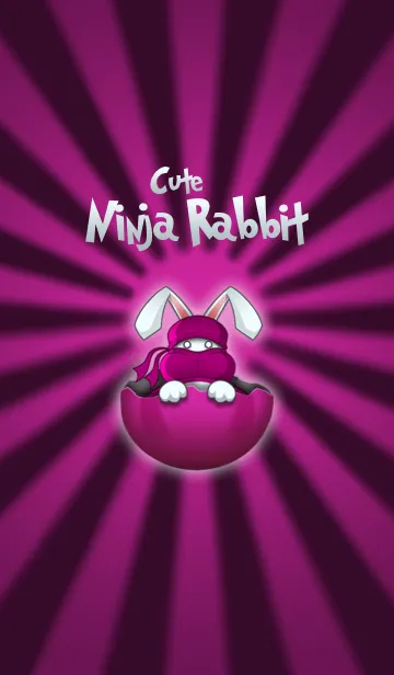[LINE着せ替え] Cute Ninja Rabbit themeの画像1