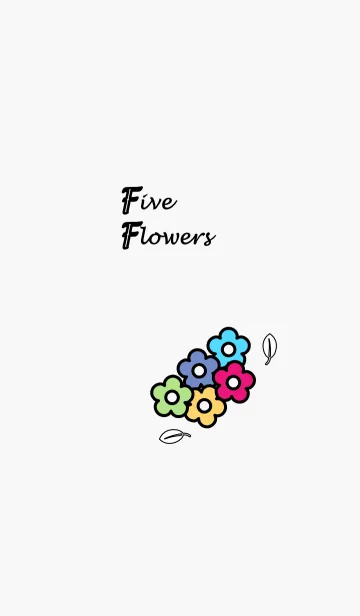 [LINE着せ替え] Five Flowersの画像1