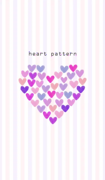 [LINE着せ替え] ハートパターン12-水彩画-の画像1