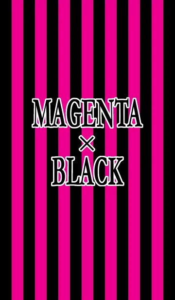 [LINE着せ替え] マゼンタ×ブラックの画像1