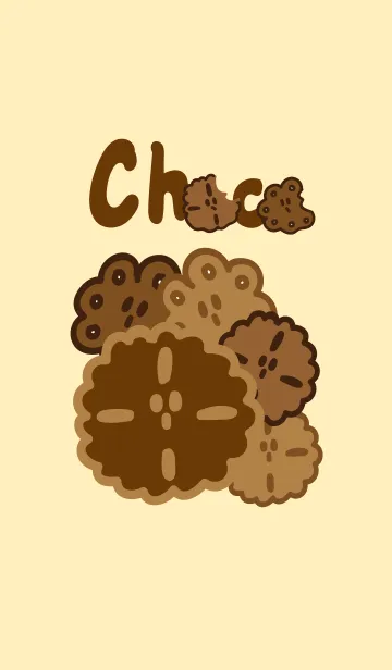 [LINE着せ替え] Choco Cookies チョコクッキーの画像1