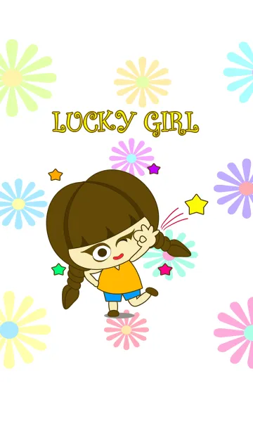 [LINE着せ替え] Lucky girlの画像1