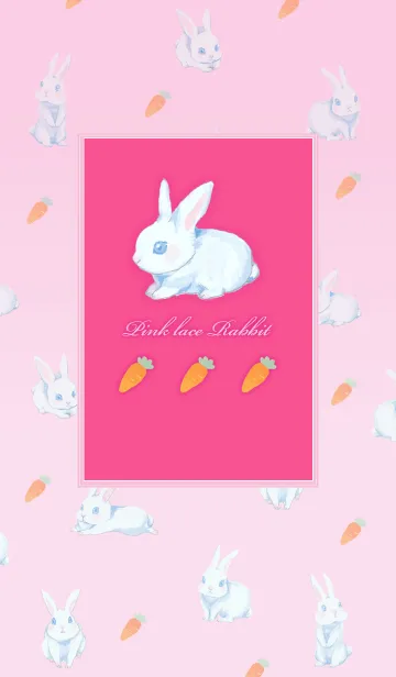 [LINE着せ替え] Pink lace Rabbitの画像1