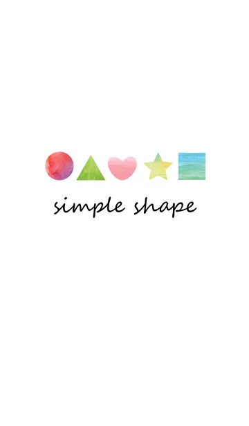[LINE着せ替え] Simple Shapes in Watercolorの画像1