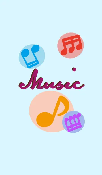 [LINE着せ替え] シンプルな音符 Classic Music Notesの画像1