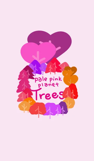 [LINE着せ替え] ペイルピンク星の木 Pale Pink Planet Treeの画像1