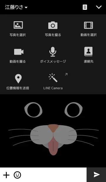 [LINE着せ替え] ねこ（黒）の画像4