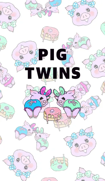 [LINE着せ替え] PIG TWINS！の画像1