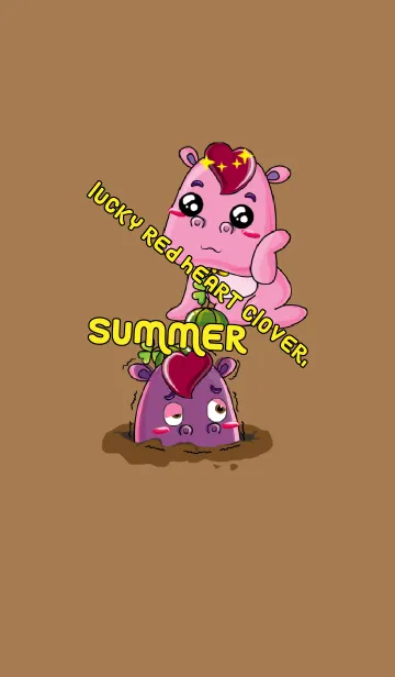 [LINE着せ替え] Lucky Red Heart Clover, Summerの画像1