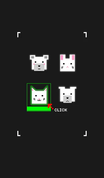 [LINE着せ替え] -click- (white animal icon)の画像1