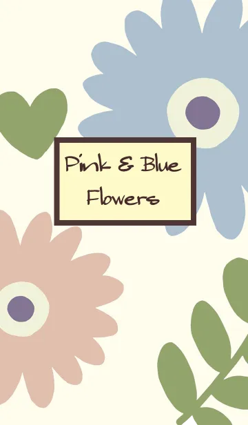 [LINE着せ替え] Pink ＆ Blue flowersの画像1
