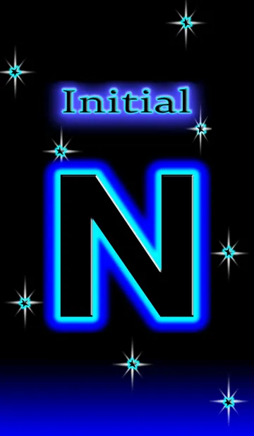 ネオンイニシャル Nの着せ替えメイン画像