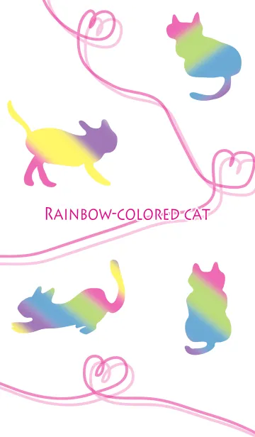 [LINE着せ替え] Rainbow-colored catの画像1